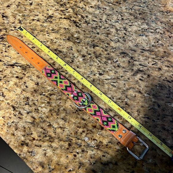 BRAND NEW Dog Collar Beautiful Handmade Collar - Leather Never Worn - Picture 1 of 4